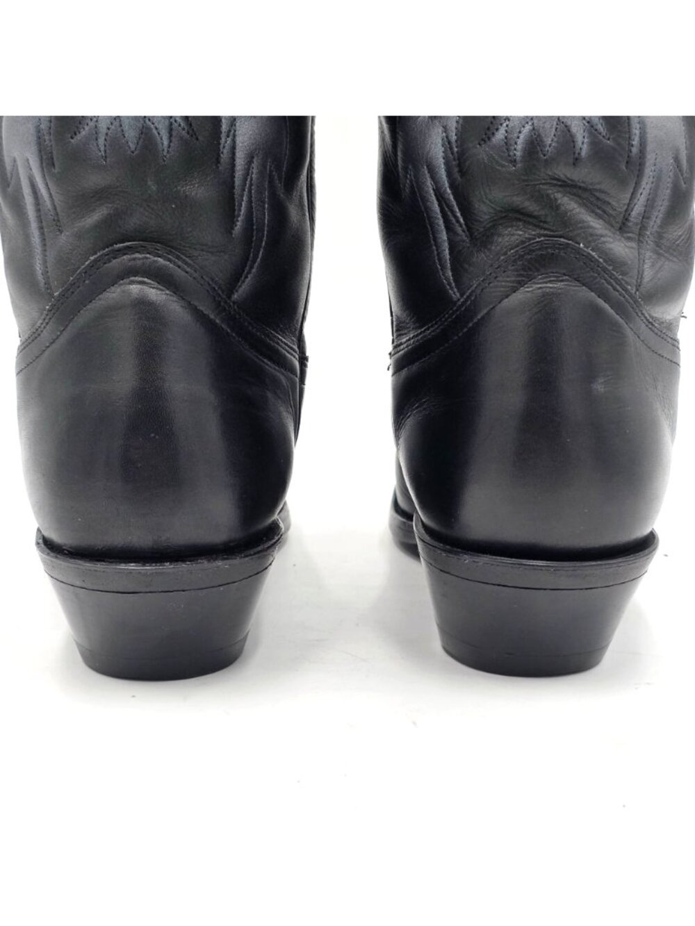 Boulet Mens Size 9.5EE Wide Black Silver Leather Cowboy Western Boots Canada CBC - Picture 12 of 16